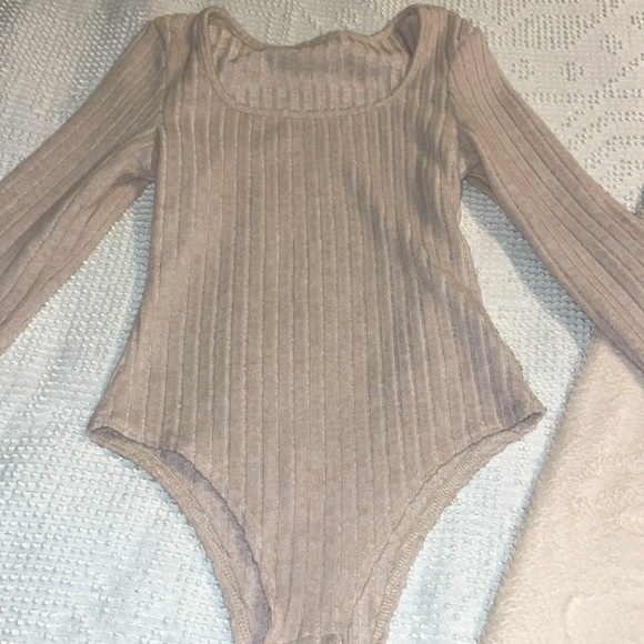 super soft shein beige bodysuit size small - Picture 1 of 3